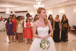 lancio del bouquet